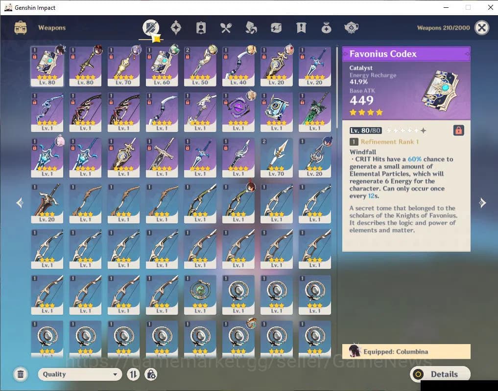 Genshin Impact Accounts ASIA|AR 45|2 Limited| Columbina,HuTao [Keqing,Mona image 4