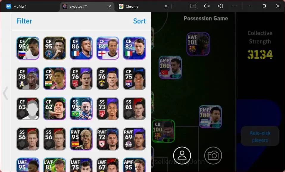 eFootball Accounts Android|PW 3134|SHW Thuram,Huijsen,Ollie,Kökçü,Me image 3