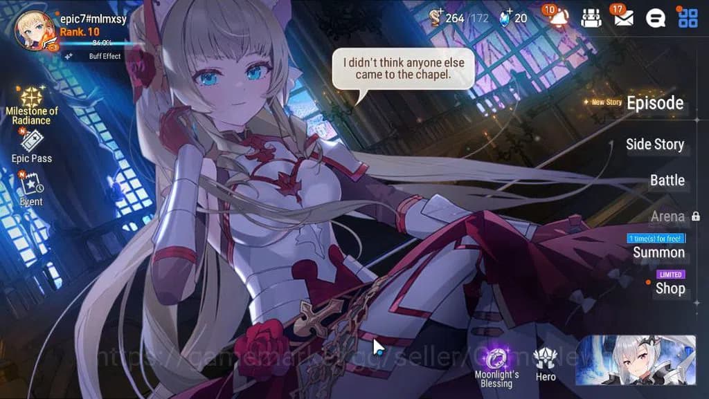 Epic Seven Accounts GLOBAL Unverif |New Era| 2 ML (LOT Scales,Arch Dem image 1