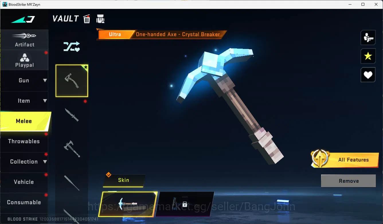 Blood Strike Accounts ASIA | ultra jet, ultra one handed axe, more detai image 7