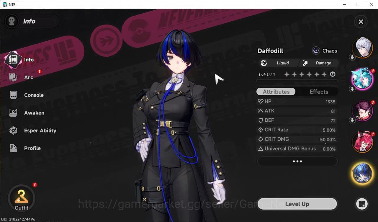 Neverness to Everness Accounts GLOBAL SEA|HL 3|2 SSR Limited Nanally,Daffodill+ S image 2