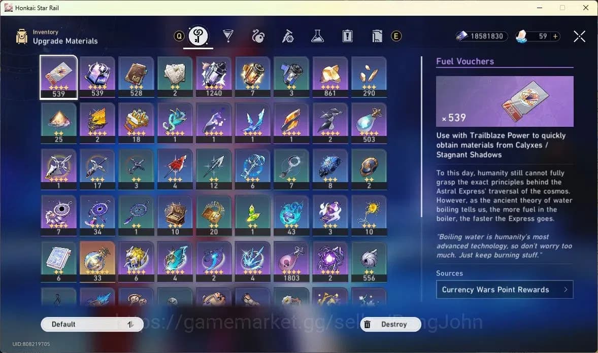 Honkai Star Rail Accounts Asia | TL 65 | Sparkle, Blade, Huohuo, Luocha, Dan image 8