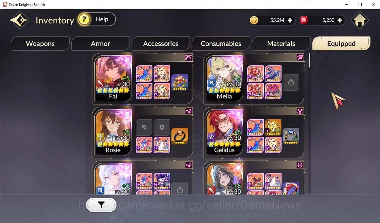 Seven Knights Re:Birth Accounts GlobalSEA|Full Ex-7k[FaiTC4,MeliaTC2,RosieTC1,Geli image 13