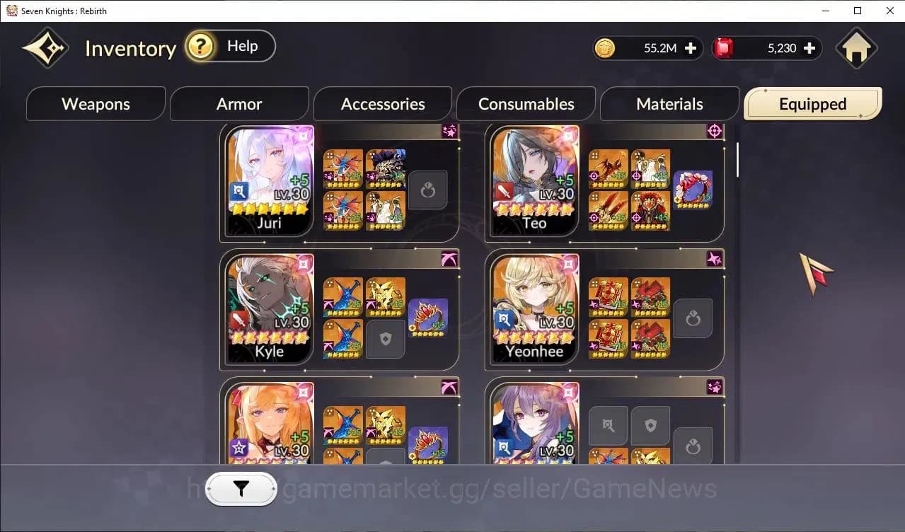 Seven Knights Re:Birth Accounts GlobalSEA|Full Ex-7k[FaiTC4,MeliaTC2,RosieTC1,Geli image 14