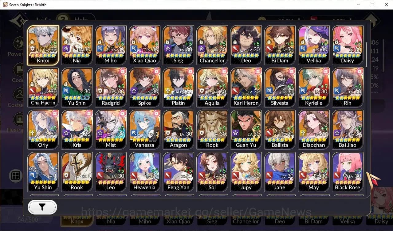 Seven Knights Re:Birth Accounts GlobalSEA|Full Ex-7k[FaiTC4,MeliaTC2,RosieTC1,Geli image 4