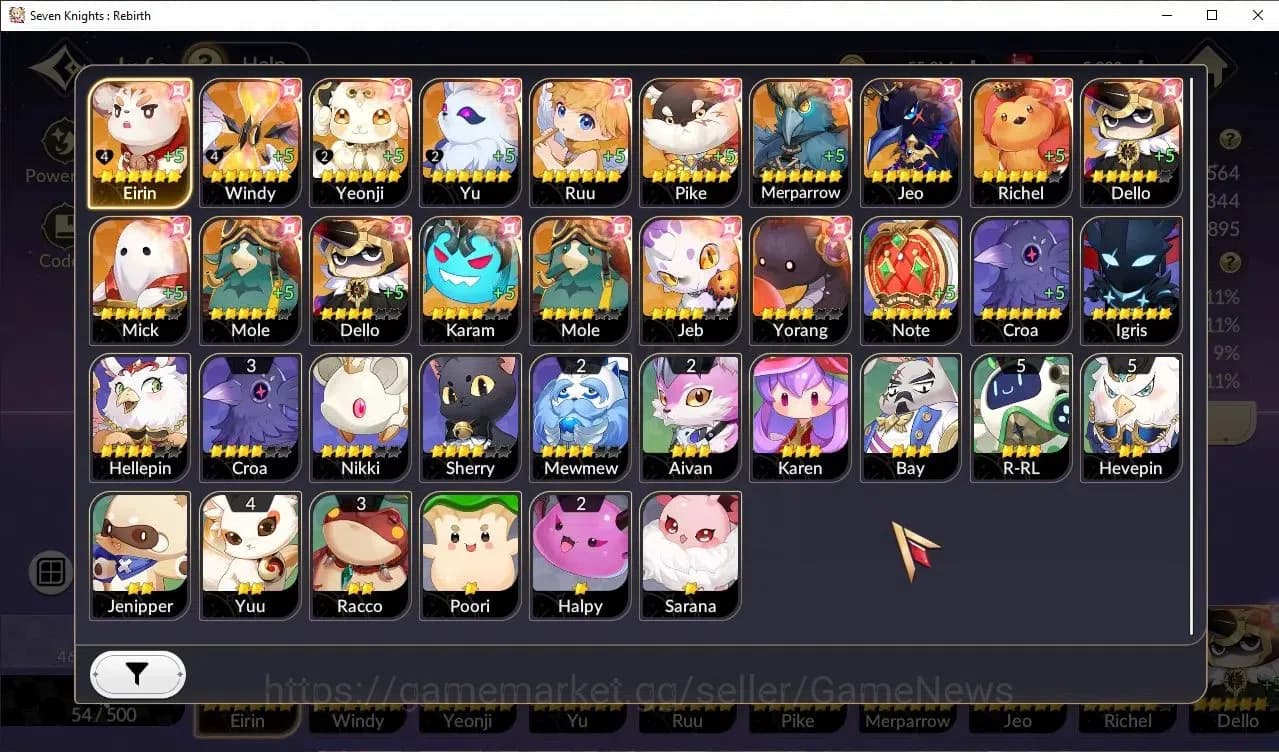 Seven Knights Re:Birth Accounts GlobalSEA|Full Ex-7k[FaiTC4,MeliaTC2,RosieTC1,Geli image 6