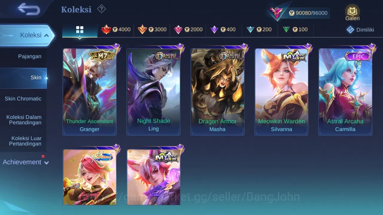 Mobile Legends: Bang Bang Accounts Hero 131 Skin 319 | KOF Dyrroth | Prime Granger, B image 12