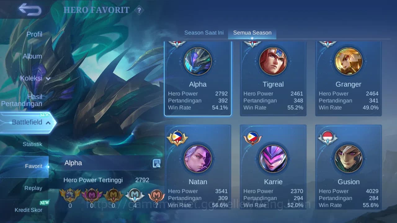 Mobile Legends: Bang Bang Accounts Hero 131 Skin 319 | KOF Dyrroth | Prime Granger, B image 18