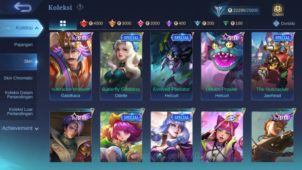 Mobile Legends: Bang Bang Accounts GLOBAL Hero 70 Skin 115 | CC Nata | Valentine Clau image 10