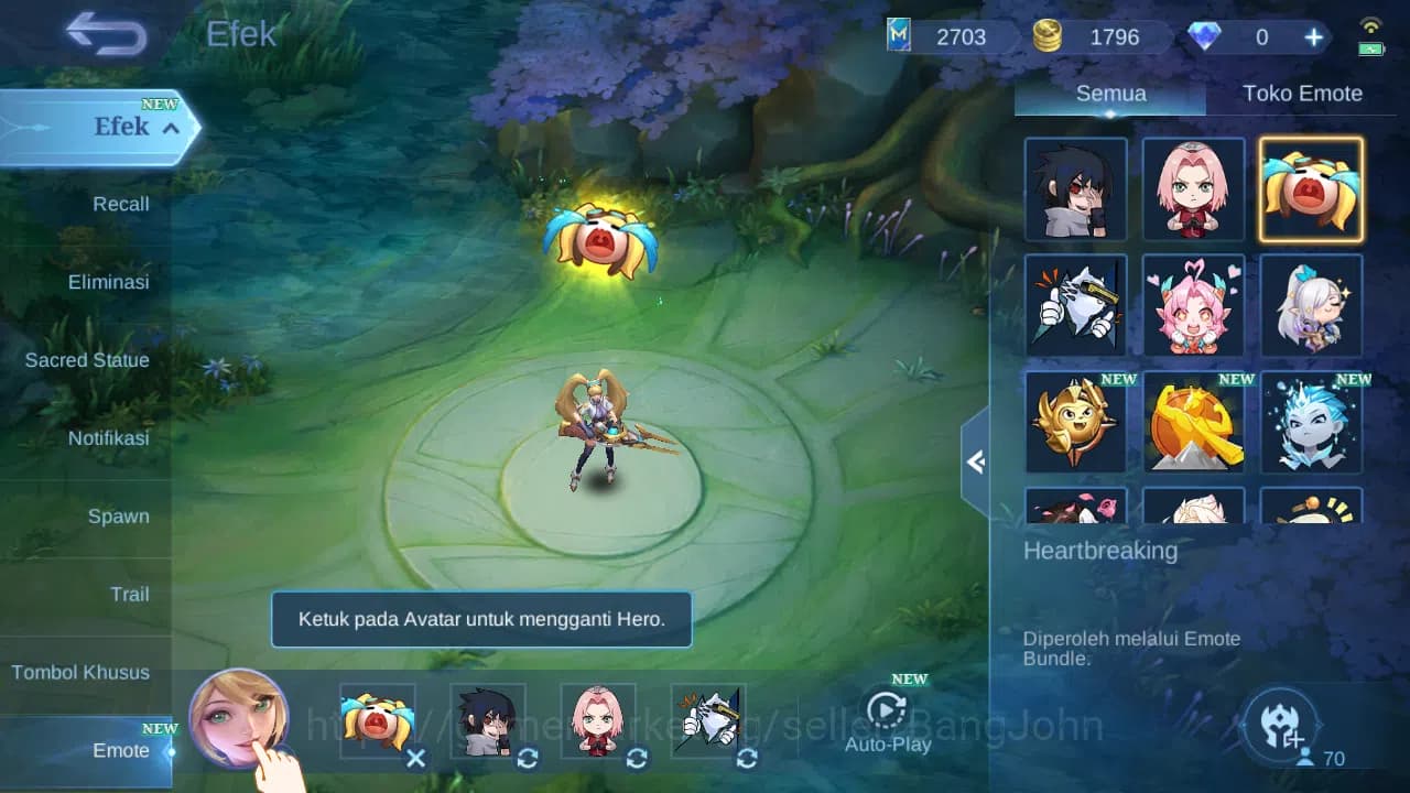 Mobile Legends: Bang Bang Accounts GLOBAL Hero 70 Skin 115 | CC Nata | Valentine Clau image 5