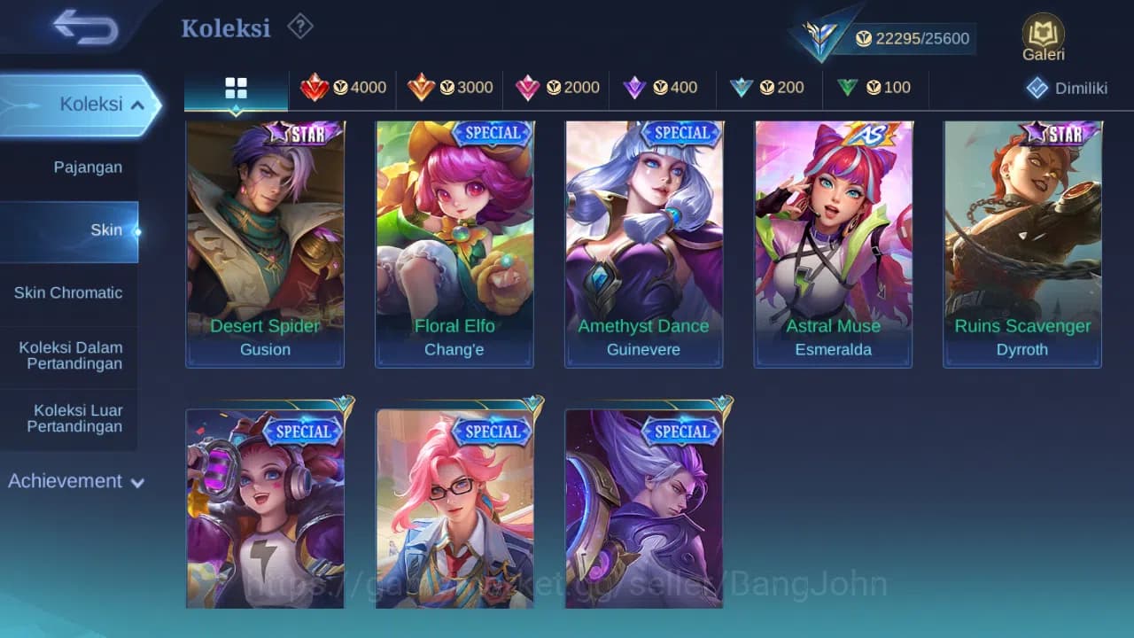 Mobile Legends: Bang Bang Accounts GLOBAL Hero 70 Skin 115 | CC Nata | Valentine Clau image 9