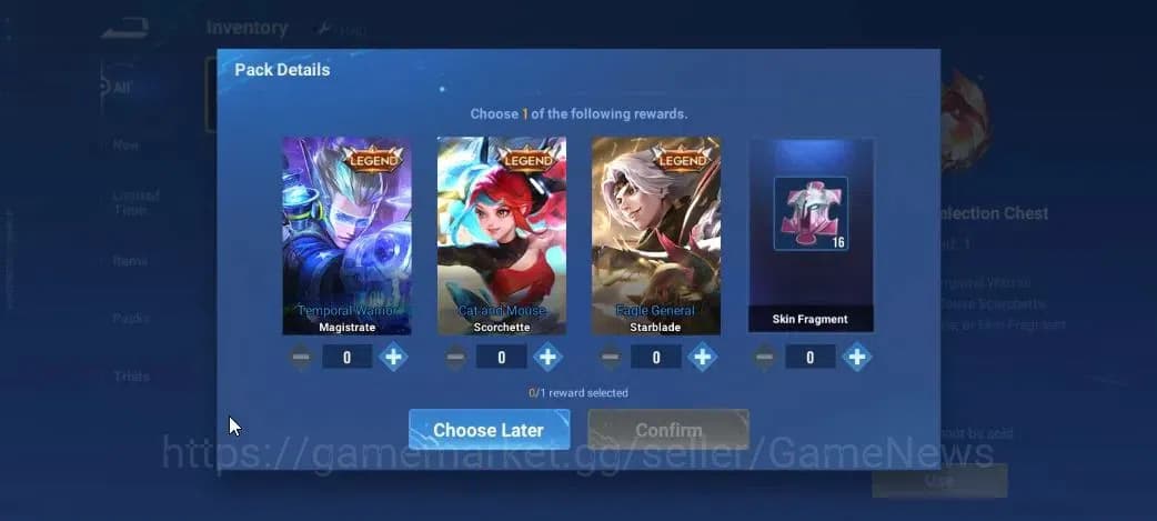 Honor of Kings Accounts Hero 7|Starter with Legend Skin Selection Chest(Di image 4