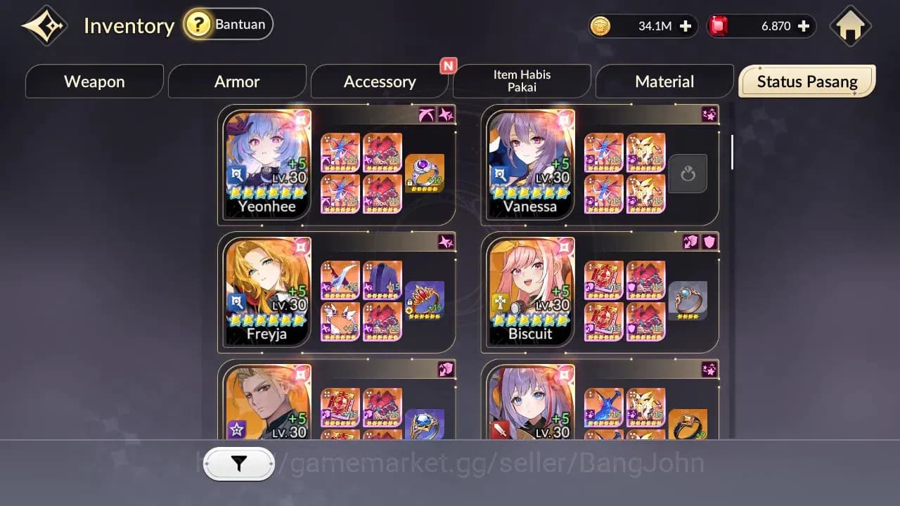 Seven Knights Re:Birth Accounts Global|4EX7(FaiTC1,Melia,Juri,Rosie)Leg Costume(Ye image 13