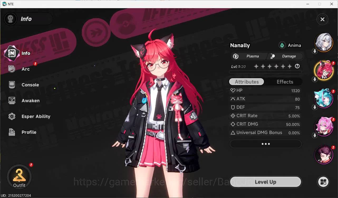 Neverness to Everness Accounts NA|starter, Nanally, 6 char, MC female + EU server image 10