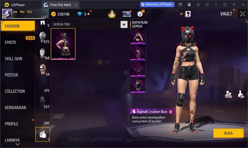 Free Fire Accounts Indonesia | Vault 375 | EVO-SCAR MEGALODON| SG Tro image 14