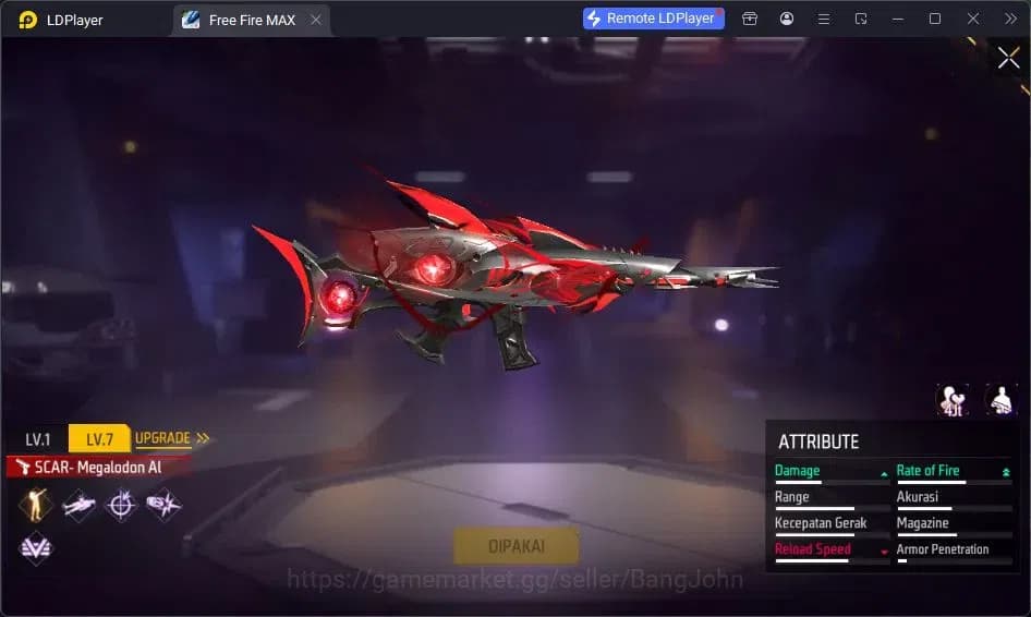 Free Fire Accounts Indonesia | Vault 375 | EVO-SCAR MEGALODON| SG Tro image 20