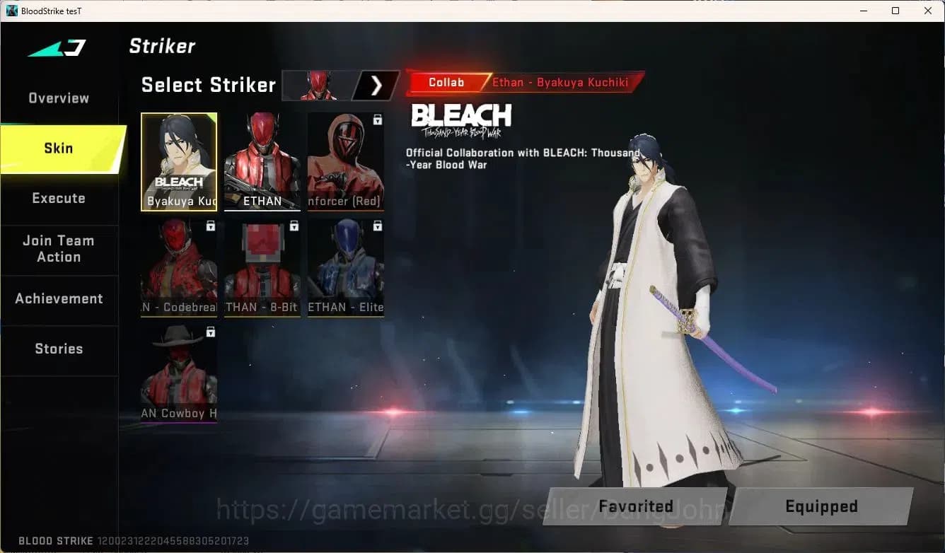 Blood Strike Accounts ASIA | BLEACH Byakuya Kuchiki Striker|Ultra QBZ95 image 2