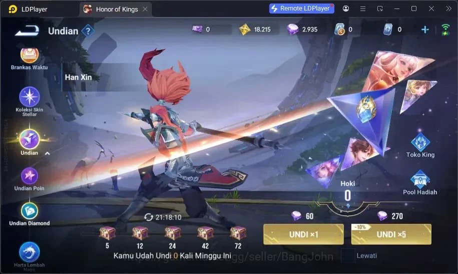 Honor of Kings Accounts Global | 41H/37S | Lady Sun Legend, Angela Legend image 3
