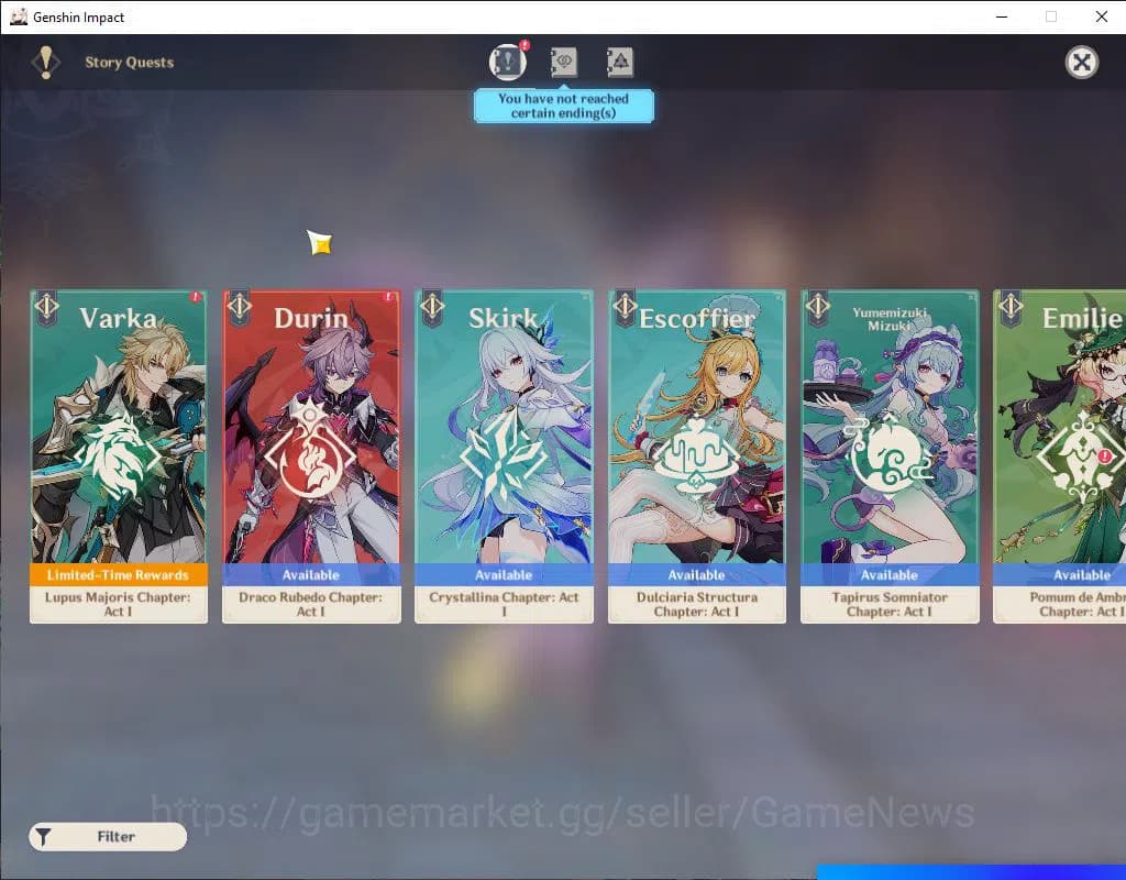 Genshin Impact Accounts Asia|AR 56|6 Limited 6+(*5WEP)|[Raiden,Clorinde,Fu image 12