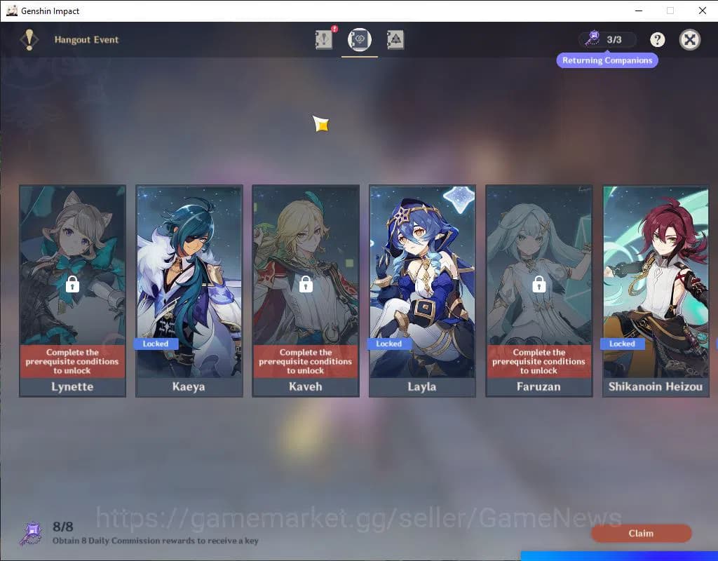 Genshin Impact Accounts Asia|AR 56|6 Limited 6+(*5WEP)|[Raiden,Clorinde,Fu image 13