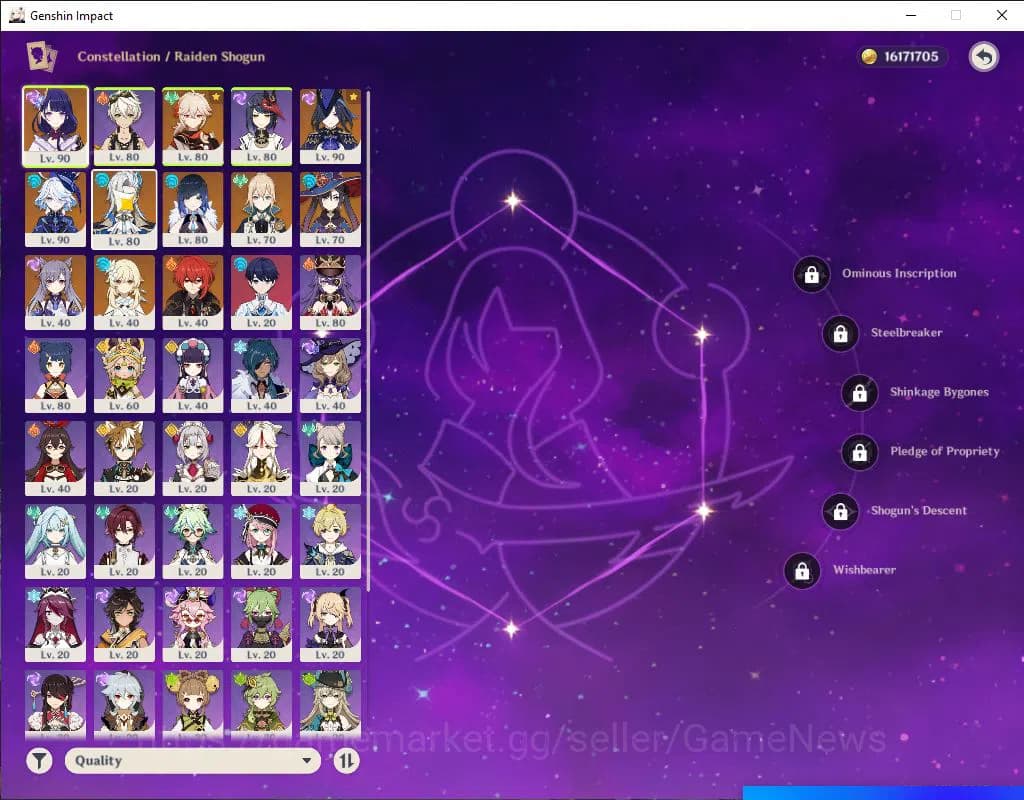 Genshin Impact Accounts Asia|AR 56|6 Limited 6+(*5WEP)|[Raiden,Clorinde,Fu image 4