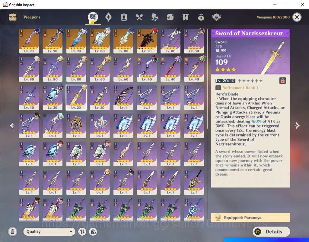 Genshin Impact Accounts Asia|AR 56|6 Limited 6+(*5WEP)|[Raiden,Clorinde,Fu image 5