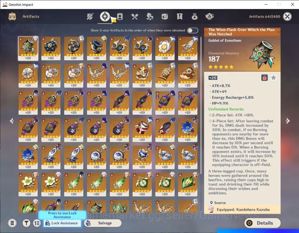 Genshin Impact Accounts Asia|AR 56|6 Limited 6+(*5WEP)|[Raiden,Clorinde,Fu image 6