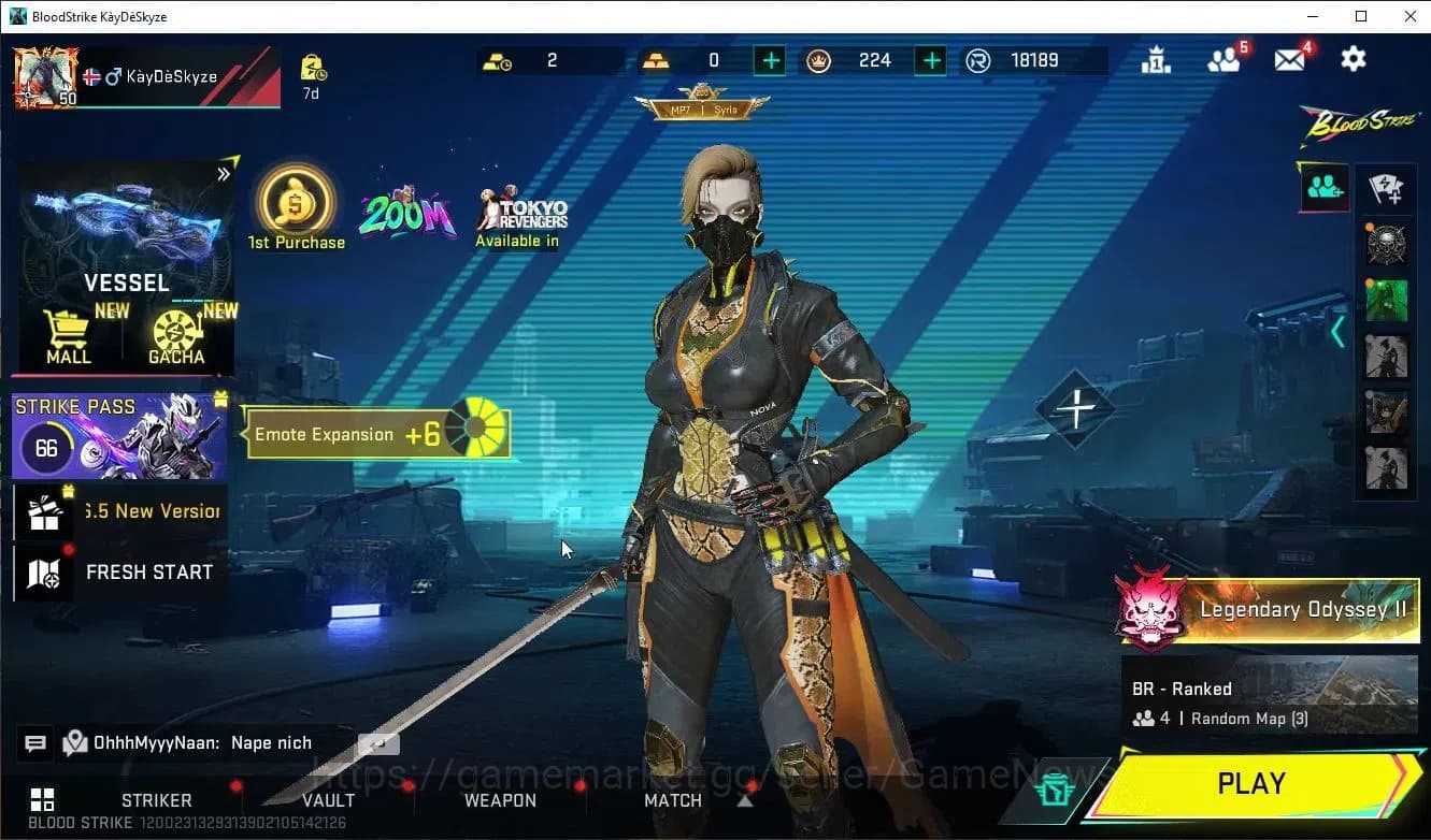 Blood Strike Accounts ASIA|ETERNAL Desert Eagle Scorpius+EVO FAL Draco+C image 1