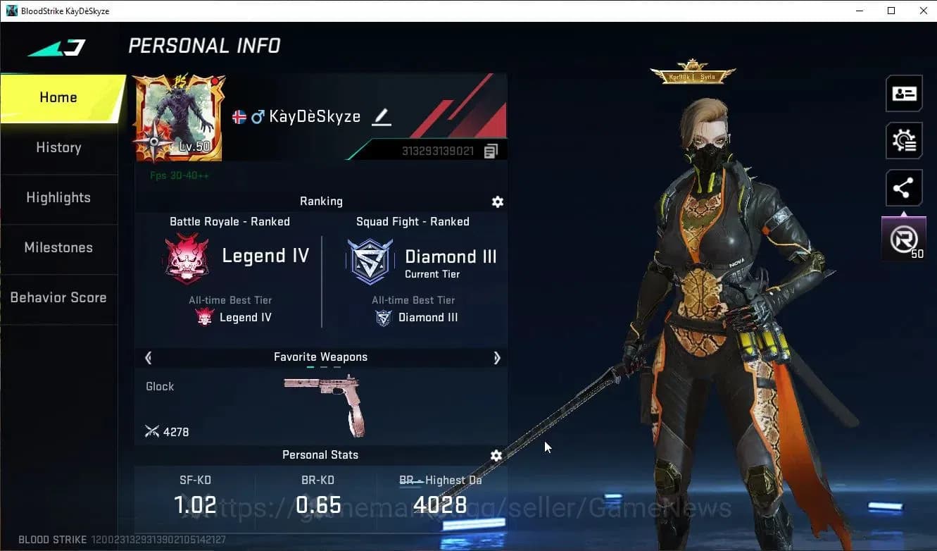 Blood Strike Accounts ASIA|ETERNAL Desert Eagle Scorpius+EVO FAL Draco+C image 2