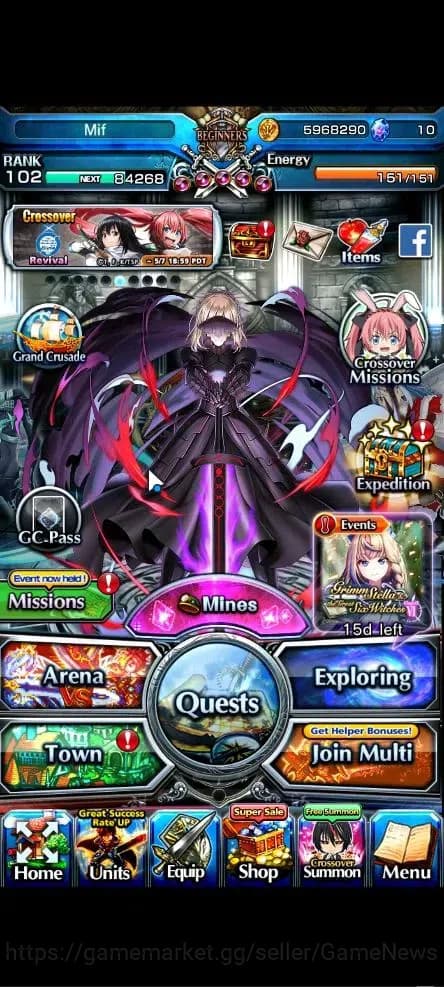 Grand Summoners Accounts Global|Rank 102|22 Ascend+10 TW|[Inumuta,Fen,Madok image 1