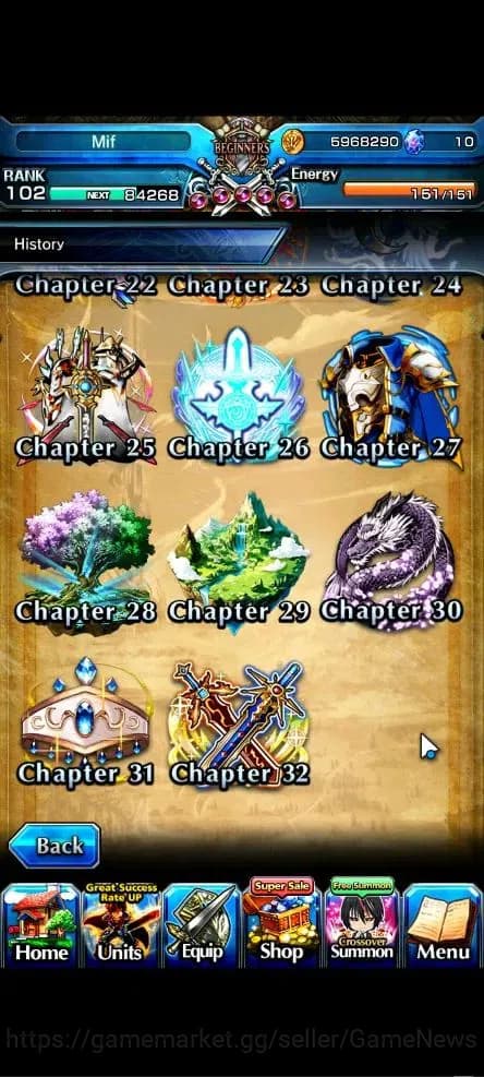 Grand Summoners Accounts Global|Rank 102|22 Ascend+10 TW|[Inumuta,Fen,Madok image 10
