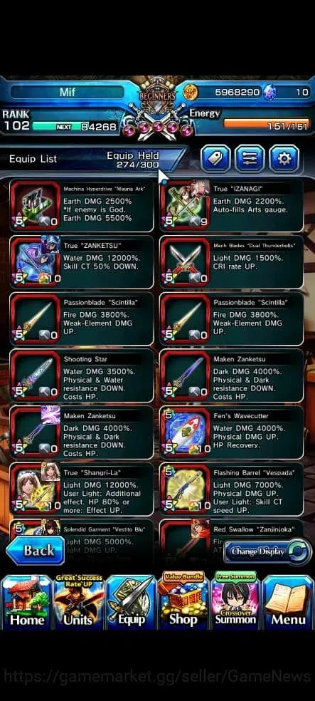Grand Summoners Accounts Global|Rank 102|22 Ascend+10 TW|[Inumuta,Fen,Madok image 12