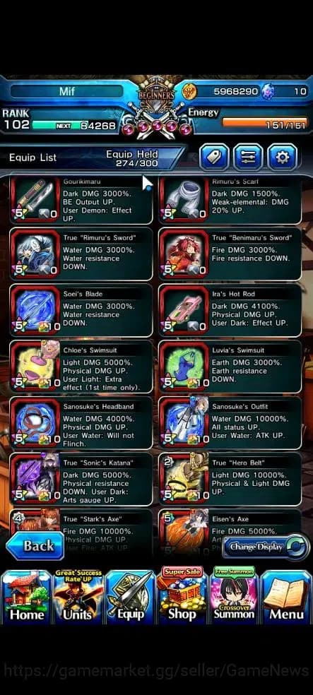 Grand Summoners Accounts Global|Rank 102|22 Ascend+10 TW|[Inumuta,Fen,Madok image 14