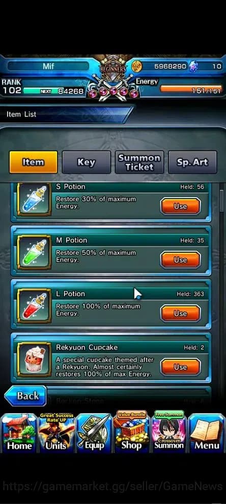 Grand Summoners Accounts Global|Rank 102|22 Ascend+10 TW|[Inumuta,Fen,Madok image 2