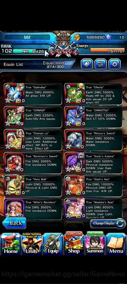 Grand Summoners Accounts Global|Rank 102|22 Ascend+10 TW|[Inumuta,Fen,Madok image 6
