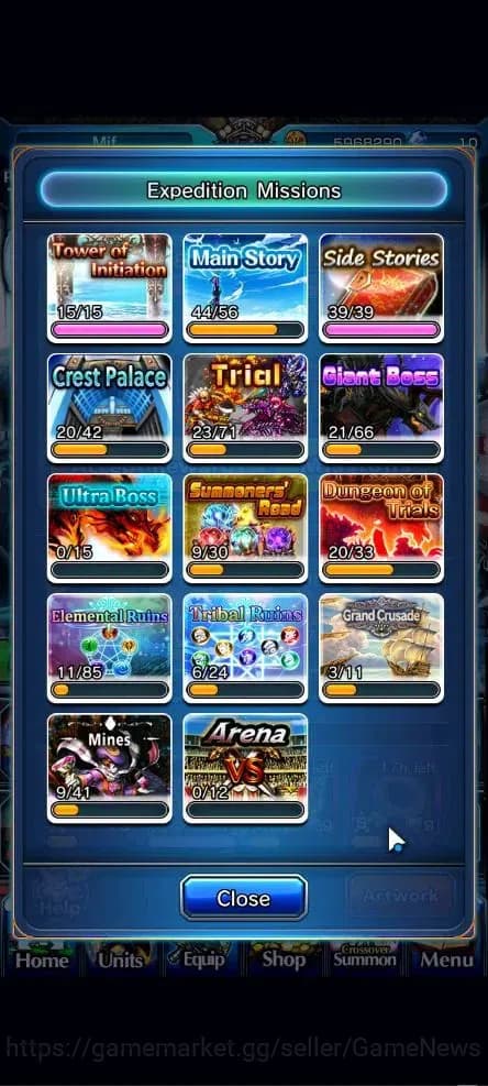 Grand Summoners Accounts Global|Rank 102|22 Ascend+10 TW|[Inumuta,Fen,Madok image 8