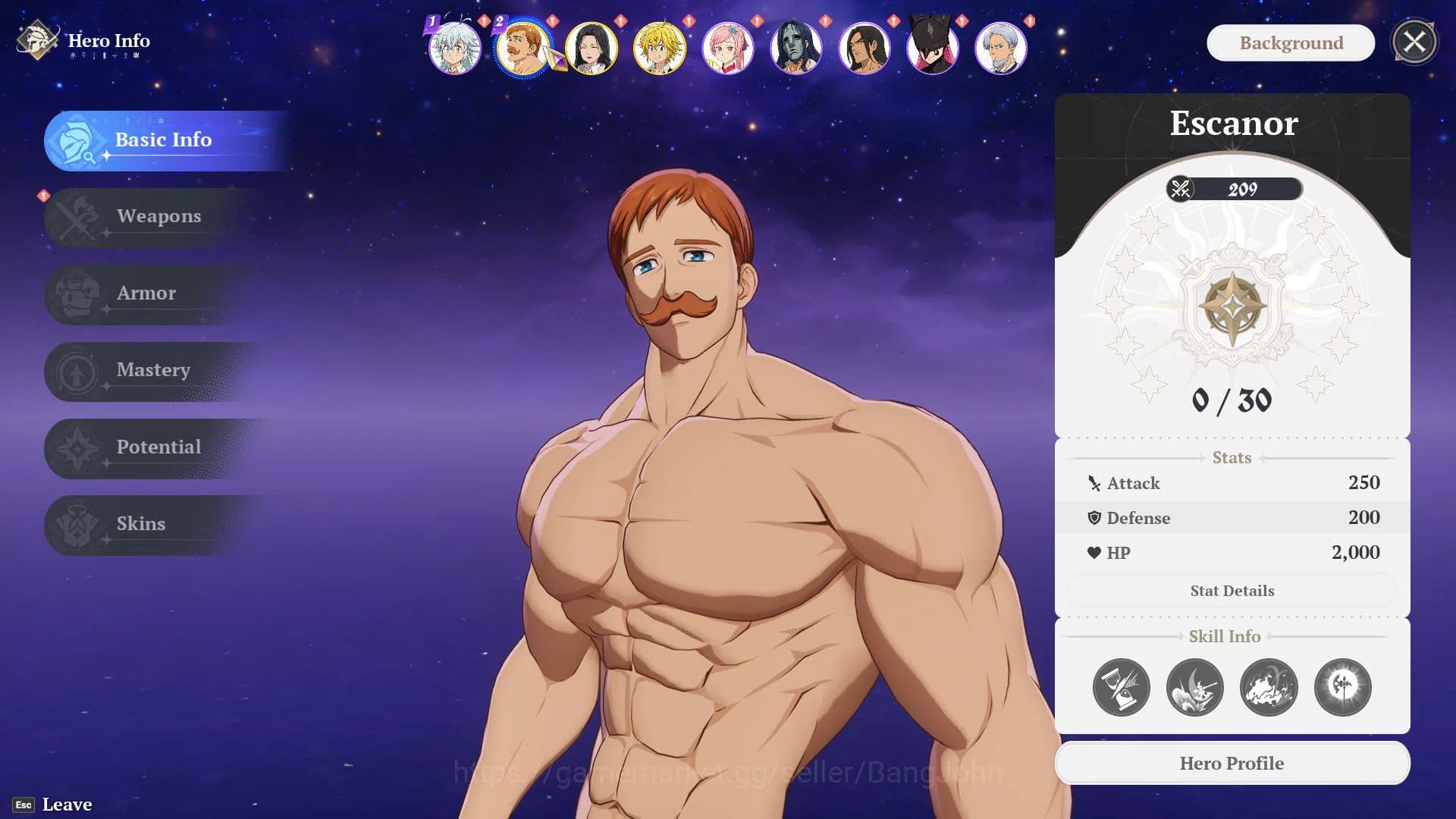 The Seven Deadly Sins: Origin Accounts EU Fresh Starter Lv2 WL1 | 3SSR Escanor + Meliodas image 3