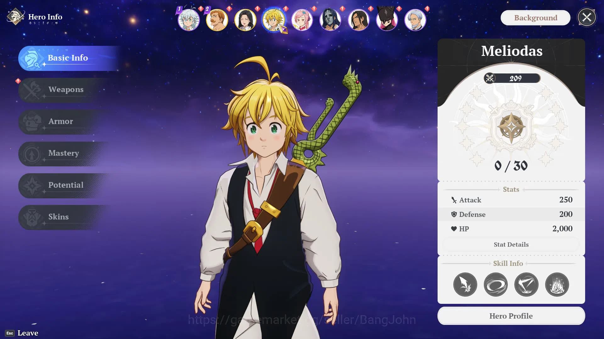 The Seven Deadly Sins: Origin Accounts EU Fresh Starter Lv2 WL1 | 3SSR Escanor + Meliodas image 5