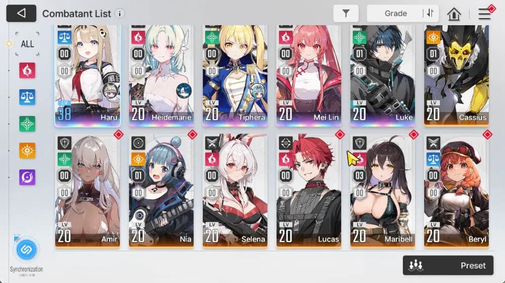 Chaos Zero Nightmare Accounts GLOBAL Lv30|5 SSR[Heidemarie+Sign,Tiphera,Haru,Luk image 13