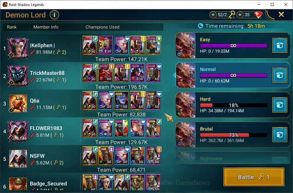 Raid: Shadow Legends Accounts Lv20 648K Power|1 Mythic(Gharol)|23 Legend(Ninja,A image 2