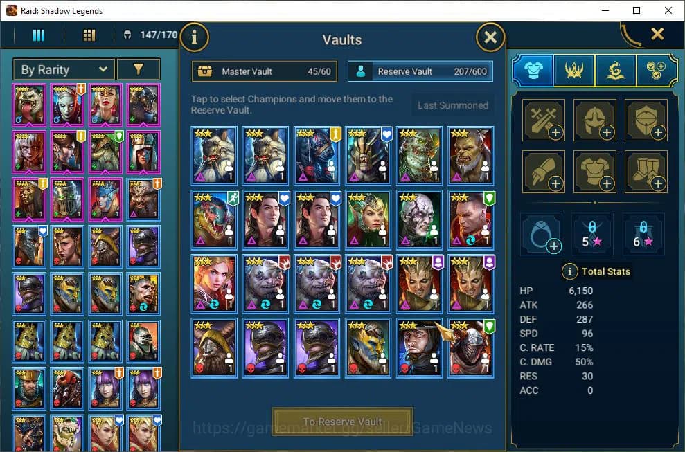 Raid: Shadow Legends Accounts Lv20 648K Power|1 Mythic(Gharol)|23 Legend(Ninja,A image 20