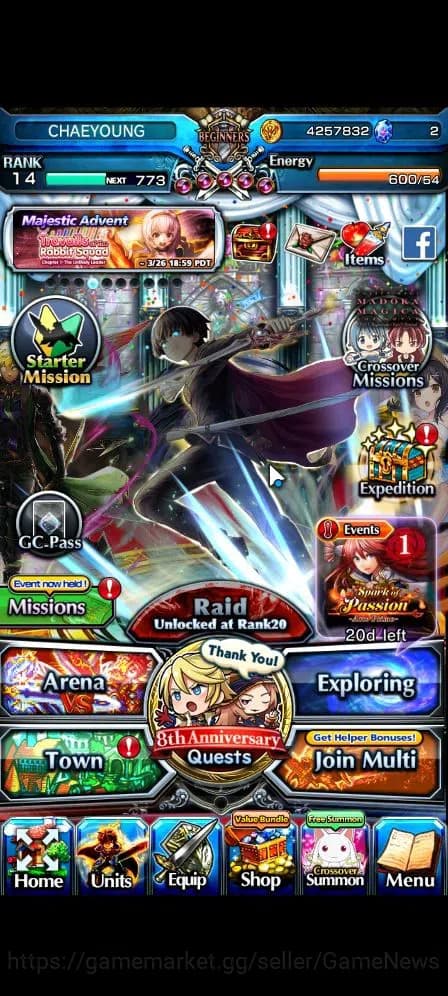 Grand Summoners Accounts Global|Rank 14|Starter|15 Ascend|Summer MiyuTW,Acc image 1