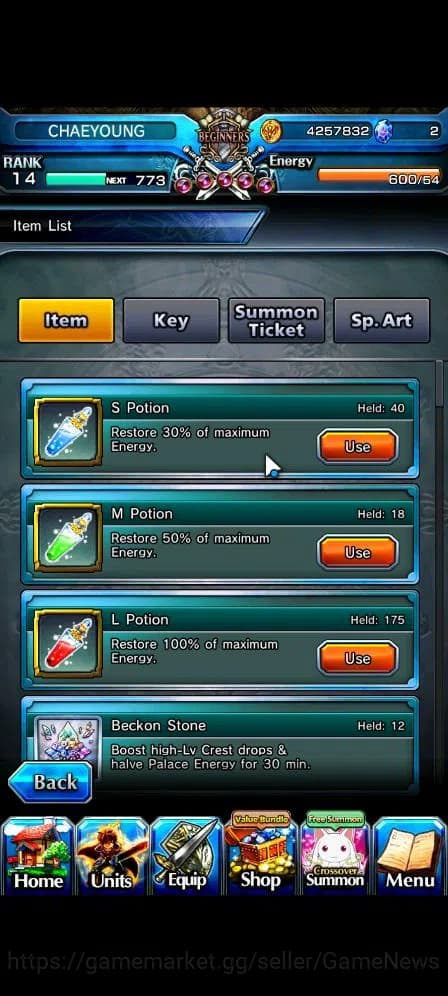 Grand Summoners Accounts Global|Rank 14|Starter|15 Ascend|Summer MiyuTW,Acc image 2