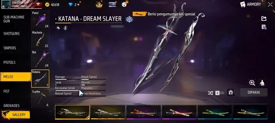 Free Fire Accounts Indonesia |M1887 Sterling Conqueror Lv 6|SCAR Mega image 7