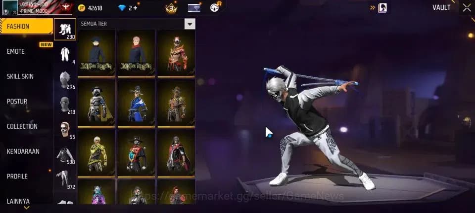 Free Fire Accounts Indonesia |M1887 Sterling Conqueror Lv 6|SCAR Mega image 8