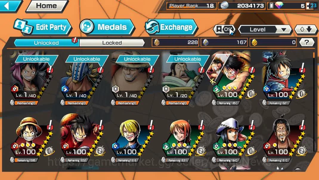 One Piece Bounty Rush Accounts Global|5 EX 1 MAX| Flame E Sabo,Blackbeard Kuzan,A image 6
