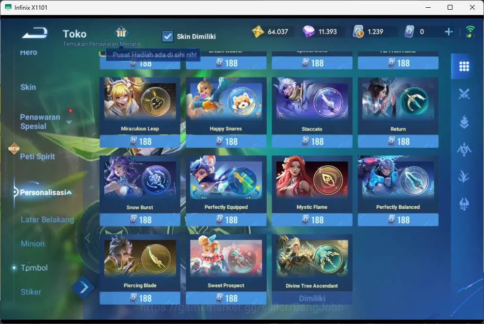 Honor of Kings Accounts GLOBAL | hero 75, skin 75 SXNX houyi, Legend ladys image 12