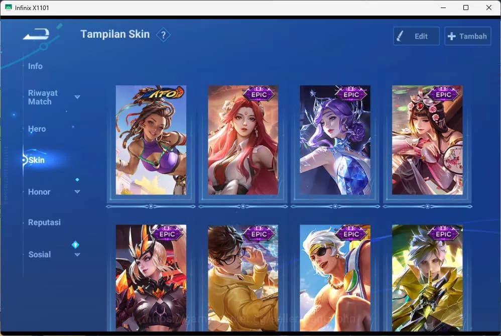 Honor of Kings Accounts GLOBAL | hero 75, skin 75 SXNX houyi, Legend ladys image 3