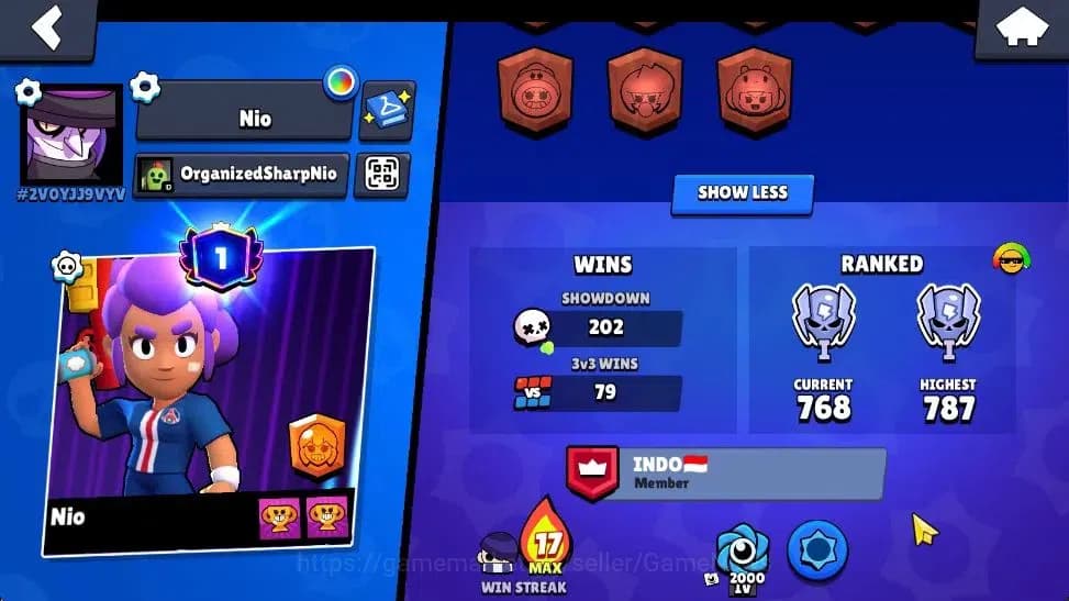 Brawl Stars Accounts 4265 Trophy|126 Gem|28 Brawler 4 Max Lvl|1 Hypch S image 3
