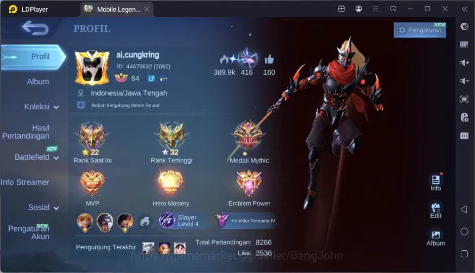 Mobile Legends: Bang Bang Accounts GLOBAL|Hero 132|Skin 264|Annual Haya,CC Natalia,DT image 1